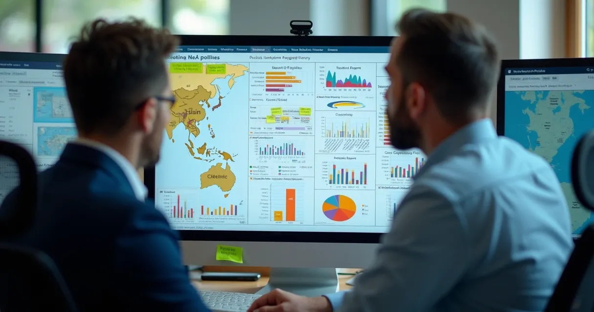 Equipe analisando listas segmentadas para prospecção B2B