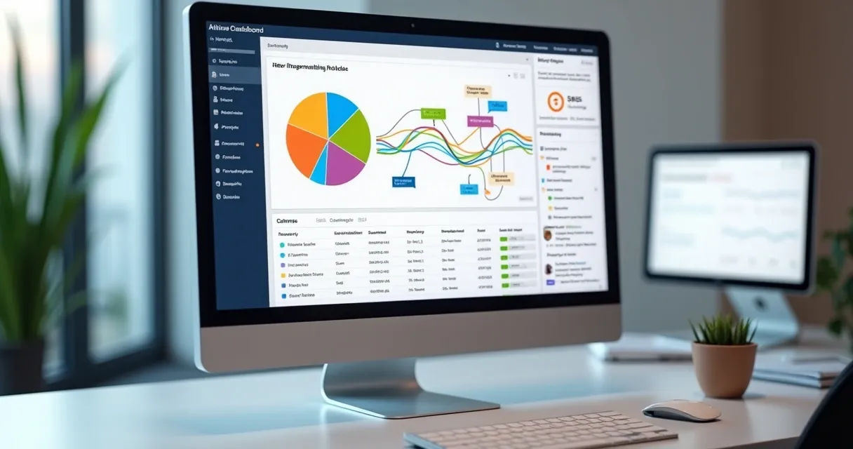 Dashboard mostrando integração de leads em CRM e automação