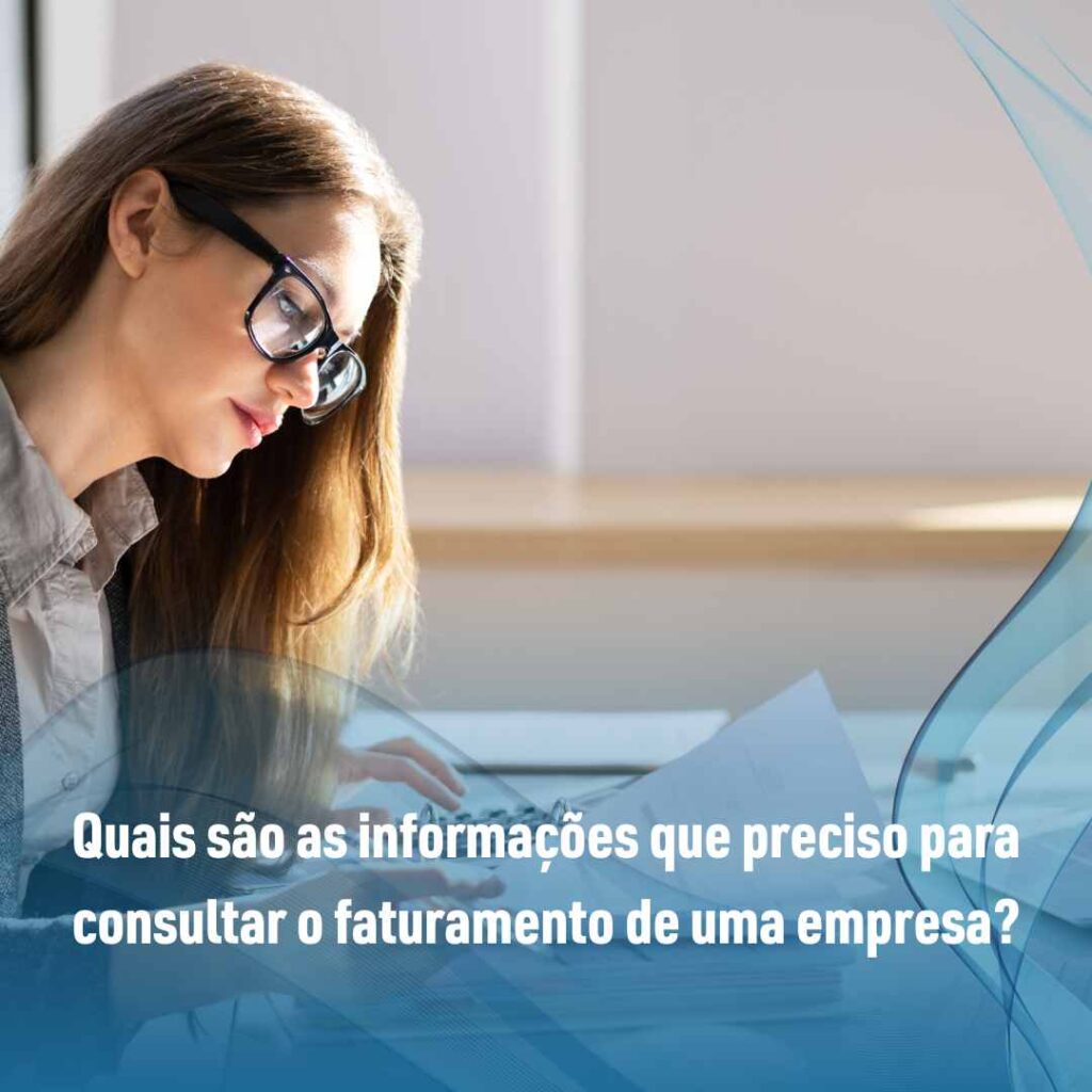 Quais são as informações que preciso para consultar o faturamento de uma empresa