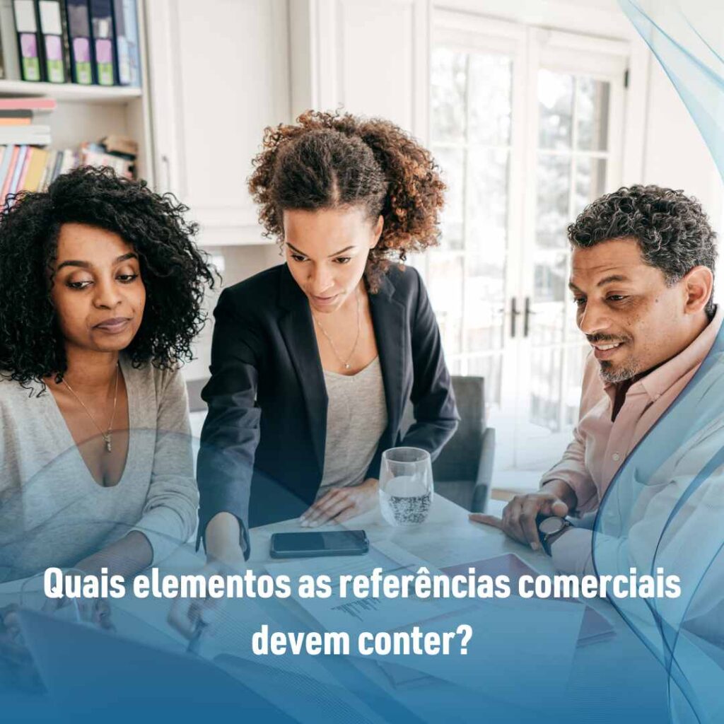 Quais elementos as referências comerciais devem conter